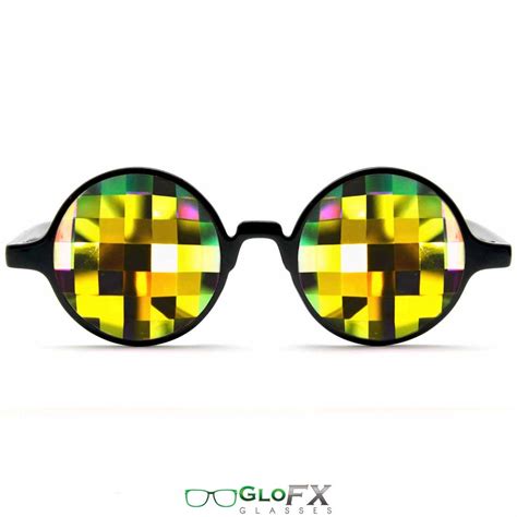 glofx kaleidoscope glasses black rainbow bug eye the rave cave