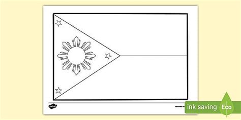 Philippines Flag Colouring Sheet Teacher Made Twinkl
