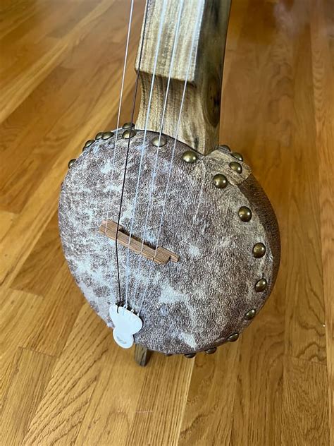 Jeff Menzies Gourd Banjo 2021 Coconut Mahoe Reverb