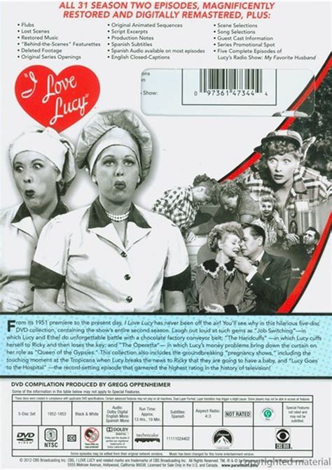 I Love Lucy The Complete Second Season Repackage Dvd Dvd Empire