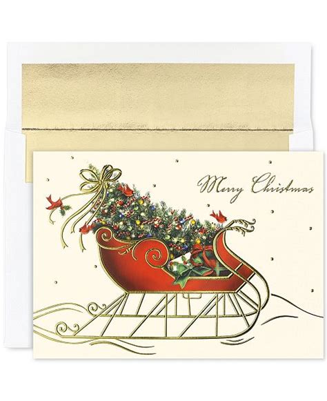 Green inspired greenroom hallmark harry potter hortense b. Masterpiece Studios Cards Holiday Sleigh Set of 16 Boxed Greeting Cards and Envelopes & Reviews ...