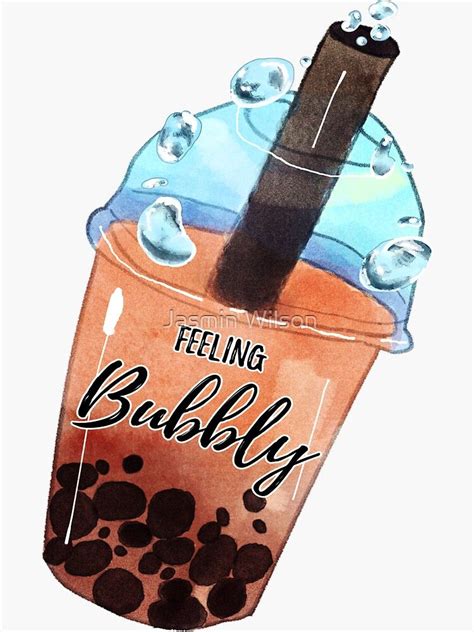 Feeling Bubbly Bubble Tea Sticker By Jasmin Wilson Bubble Tea Sticker