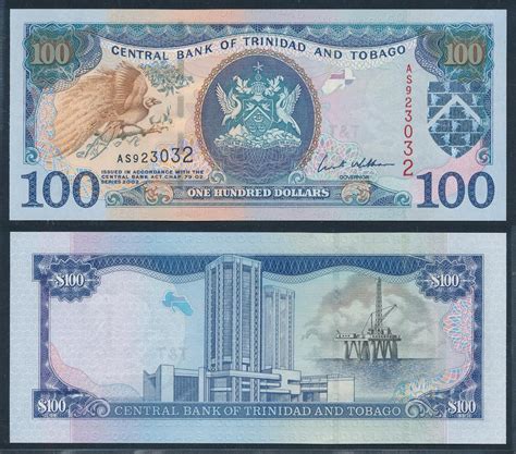 74194 Trinidad And Tobago 2002 100 Dollars Bank Note Unc P45b Ebay