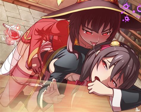 Megumin And Yunyun Kono Subarashii Sekai Ni Shukufuku Wo Drawn By