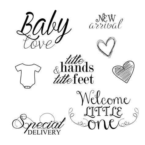 Instant Download Newborn Baby Word Art Overlays For Photography
