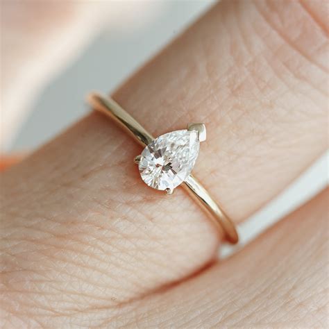 Pear Diamond Solitaire Engagement Ring Praise Wedding Shop