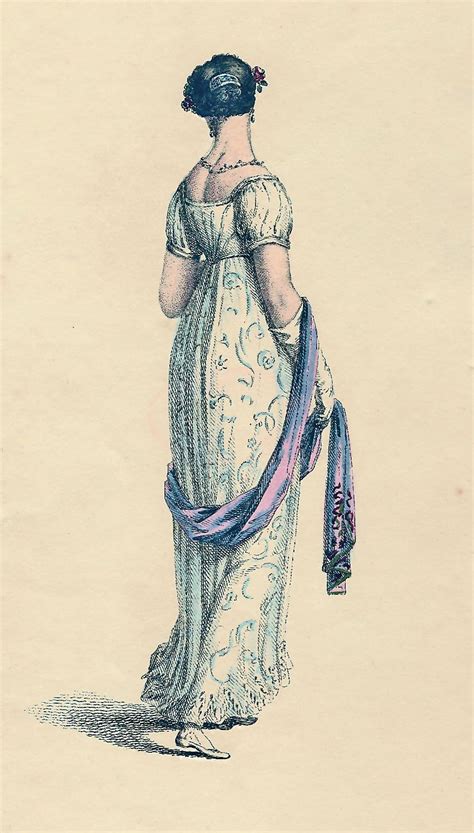 Regency Illustration Regency Dress Regency Era Vintage Fashion