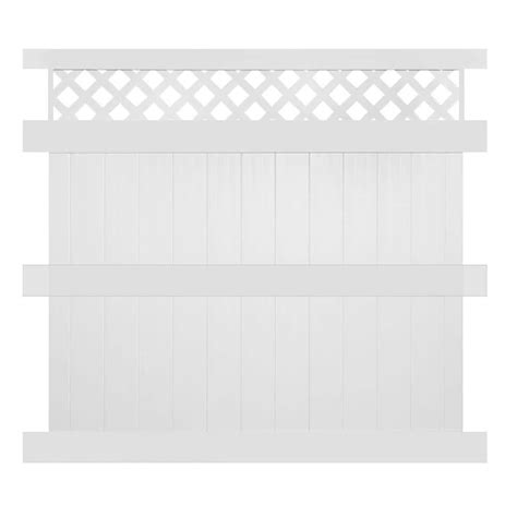 Weatherables Ashton 8 Ft H X 6 Ft W White Vinyl Privacy Fence Panel