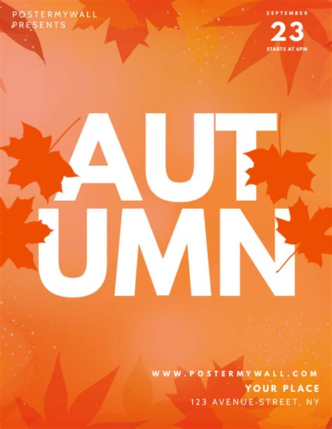Copy Of Autumn Fall Event Flyer Template Postermywall