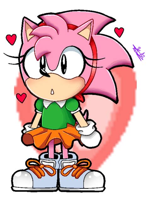 Classic Amy Rose By Teamlokisho On Deviantart