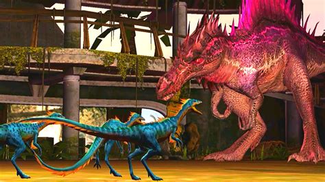 Compsognathus Vs Spinosaurus Gen 2 Jurassic World The Game Youtube
