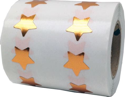 Shiny Copper Colored Star Stickers Foil Stars Stickers Etsy