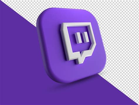 Premium Psd 3d Rendering Twitch Logo Icon