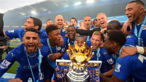 Leicester City Lift Epl Trophy After Premier League Win Over Everton At