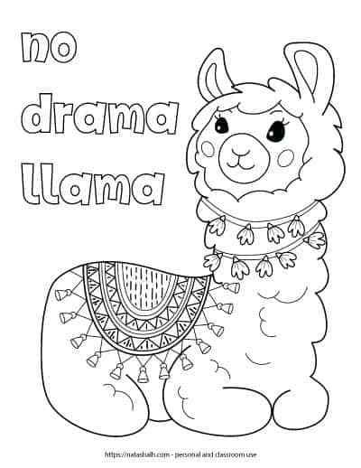 Cute Llama Coloring Coloring Pages