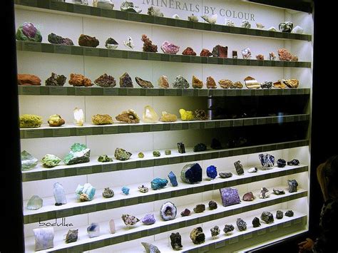 Minerals By Colour Rock Collection Display Mineral Collection