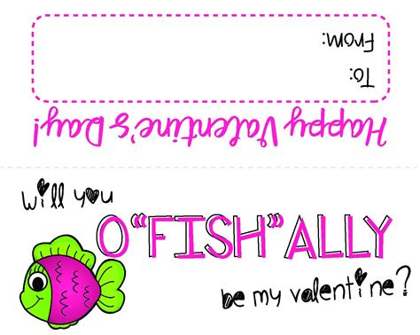 O Fish Ally My Valentine Treat Bag Topper Vday T Student Ts