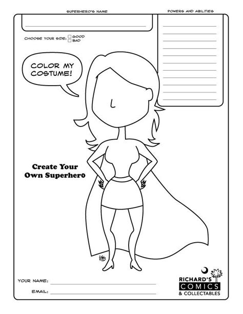Superhero Girl Template | Girl Scout try it | Pinterest ...