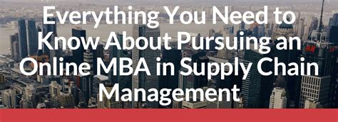 Online Mba In Supply Chain Management