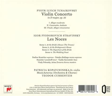 Violin Concerto Les Noces Teodor Currentzis