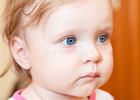 Close Up Of Small Child Face Stock Photo Image Of Expressing Closeup