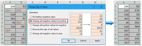 How To Change Negative Numbers To Positive In Excel