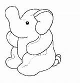 Elephant Coloring Baby Pages Kids Beanie Printable Activity sketch template
