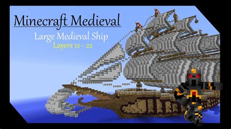 Minecraft Medieval Builds Large Ship Tutorial Part 2 Of 7 How To