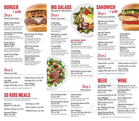 The Burger Bar By Wegmans Menu In Raleigh North Carolina Usa