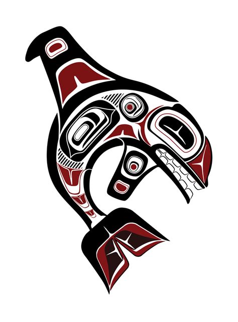 Salish Orca Design Whale Pacific Northwest Native American Haida
