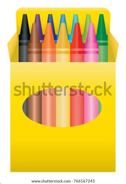 Box Crayons Stock Vector Royalty Free 766567243 Shutterstock