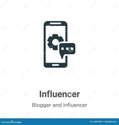 Influencer Vector Icon On White Background Flat Vector Influencer Icon