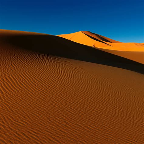 Sahara Desert Wallpaper 4k Sand Dunes Algeria Soil Daytime Blue