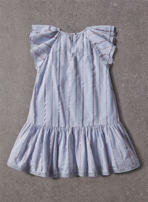 Nellystella Gracey Dress In Blue Lurex Stripe Hello Alyss Designer