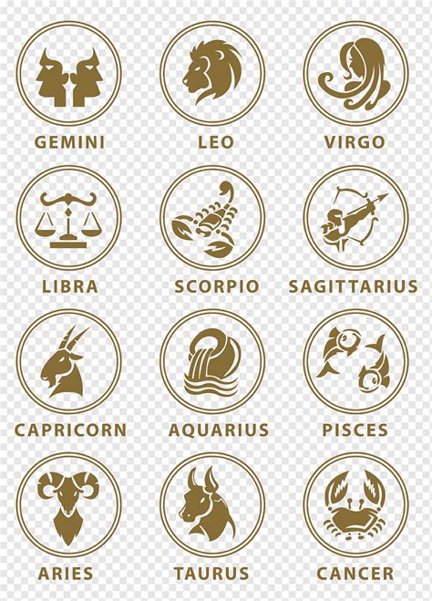 Zodiac Astrological Sign Zodiac Signs Set Zodiac Sign Simbol Logo