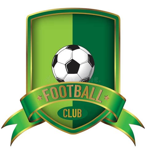 Diseño Blanco Del Logotipo Del Club Del Fútbol De La Raya Verde En La