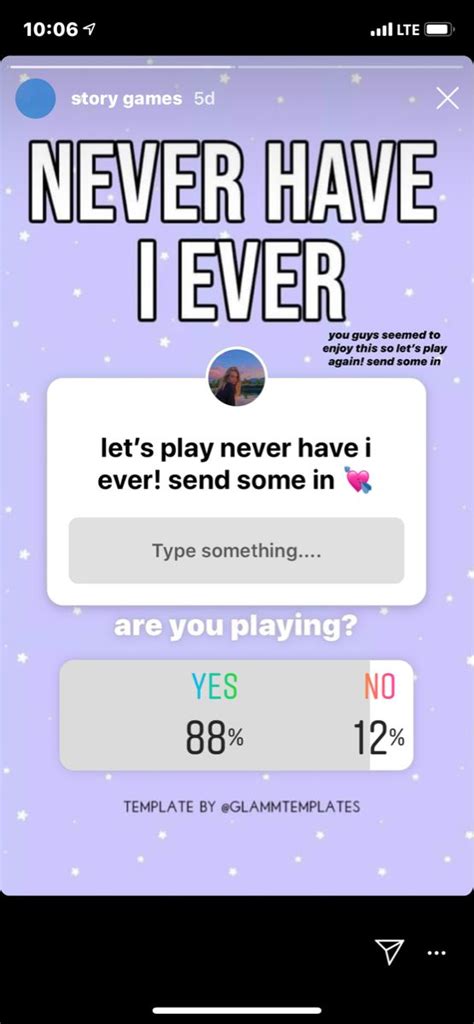 Instagram Games Never Have I Ever Lets Play Templates Let It Be