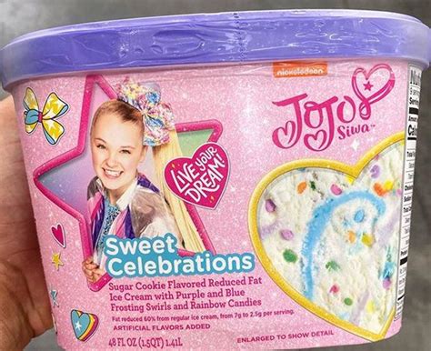 Jojo Siwa Sweet Celebrations Sugar Cookie Flavored Light Ice Cream