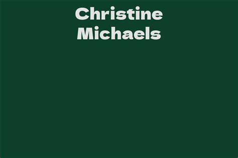 christine michaels facts bio career net worth aidwiki