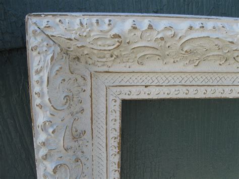 Shabby Chic Ornate Large Frame Handpainted Distressed Cottage