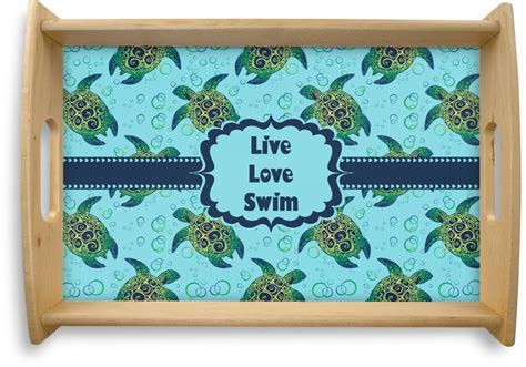 Sea Turtles Natural Wooden Tray Personalized Youcustomizeit