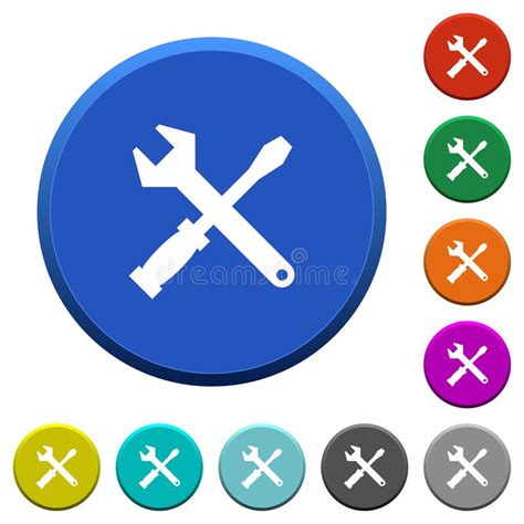 Tool Kit Beveled Buttons Stock Vector Illustration Of Industry 188505754