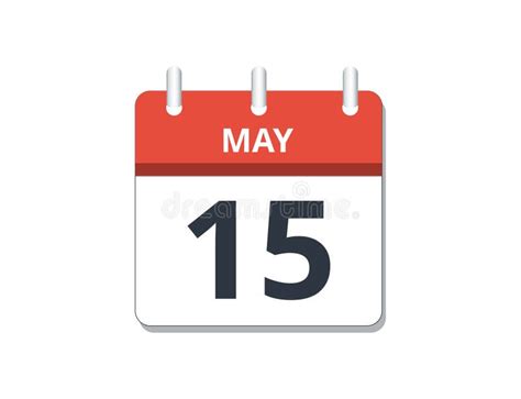 May 15th Calendar Icon Vector Concept Of Schedule Business And Tasks