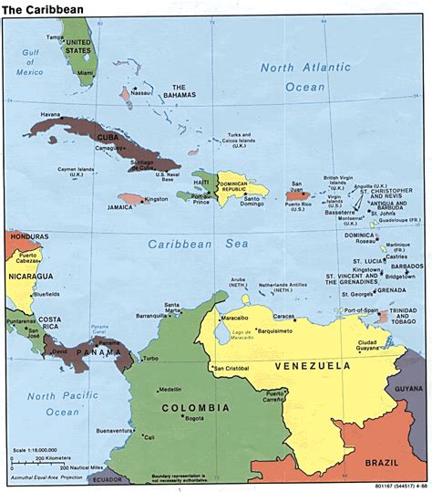 Caribbean Map Large Mapsofnet