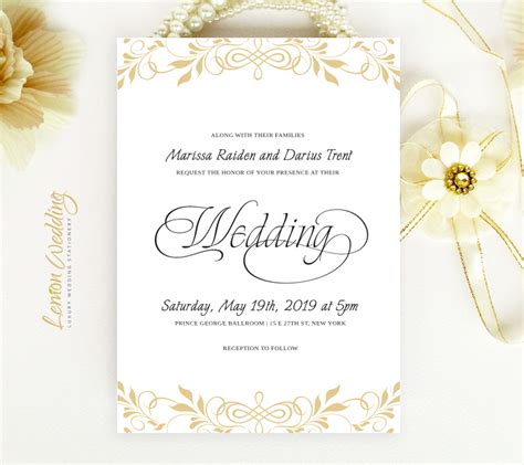 Traditional Marriage Invitation Card Sample Best Design Idea