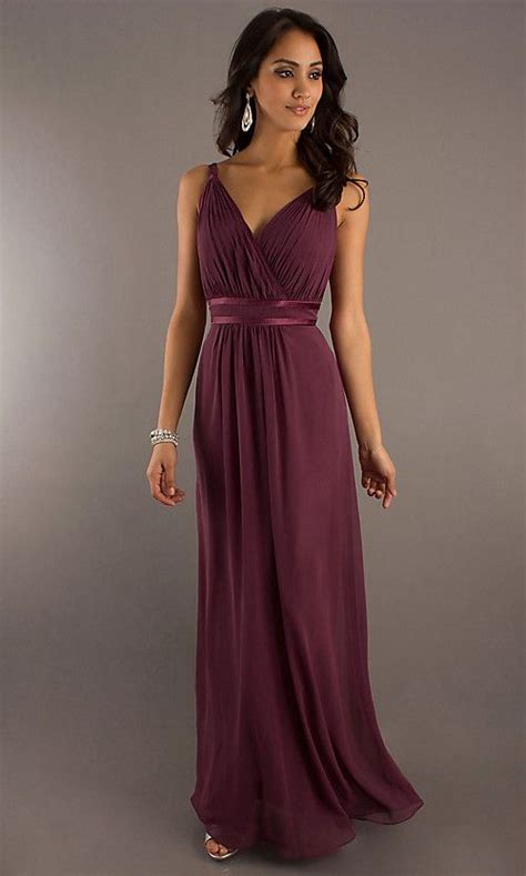 Long V Neck Bridesmaid Dress B Bari Jay Maroon Bridesmaid Dresses