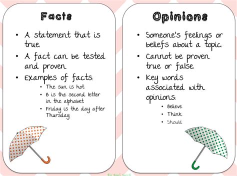 Fact And Opinion Examples