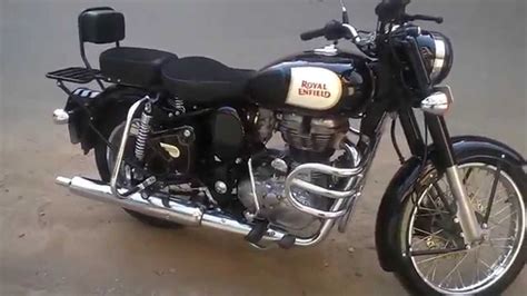The body is glossy and blacked out including the engine. Royal Enfield Classic 350 cc BLACK - YouTube