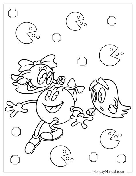 20 Pac Man Coloring Pages Free Pdf Printables