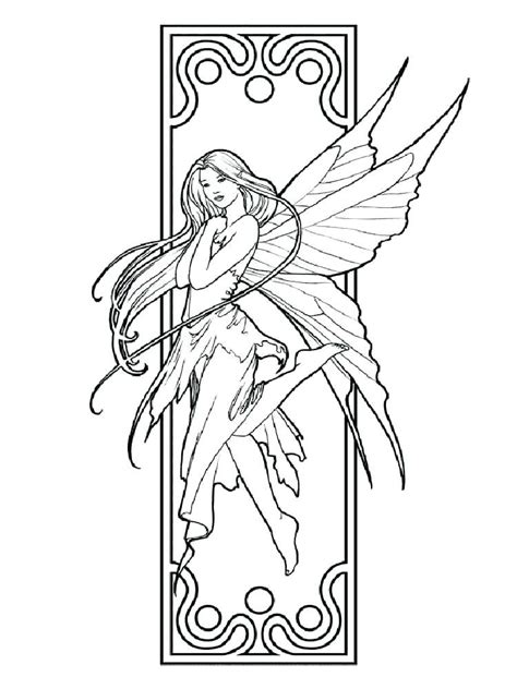 Gothic Fairy Coloring Pages For Adults At Free